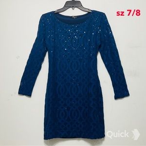 New Galaxy Lace Illusion Cutout Dress